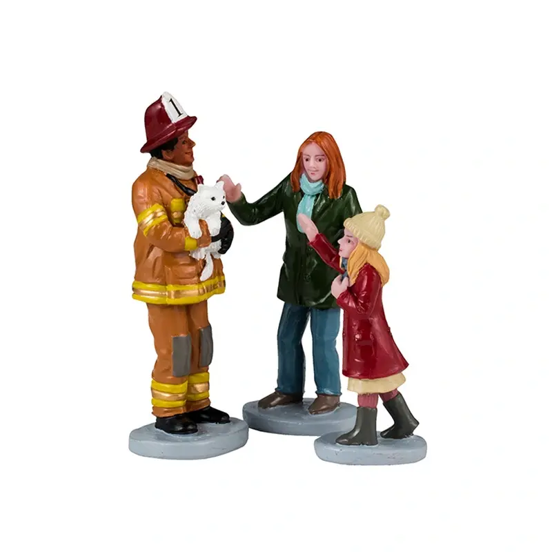 Lemax Fireman To The Rescue