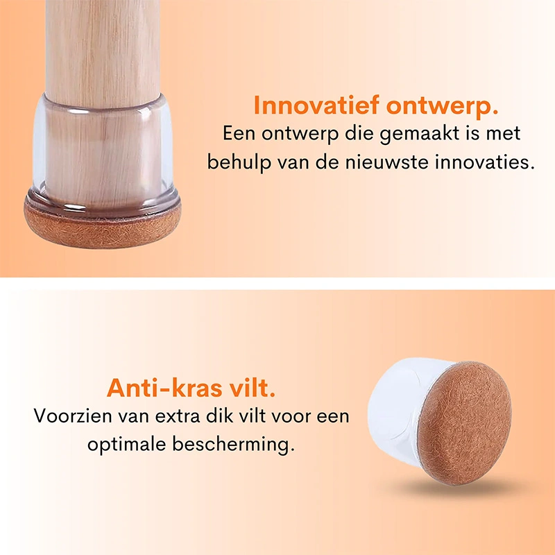 Flooq Stoelpootdoppen Fien 8 st. - 19-25 mm - afbeelding 3