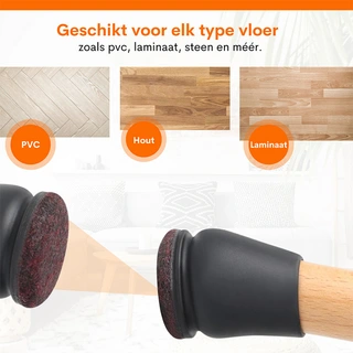 Flooq Stoelpootdoppen Floor 8 st. - 22-28 mm - afbeelding 2