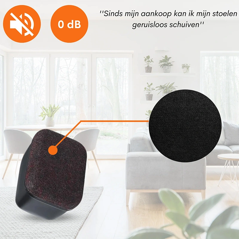 Flooq Stoelpootdoppen Friso 8 st. - 30x15 mm - afbeelding 3