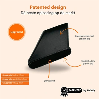 Flooq Stoelpootdoppen Frits 8 st. - 27x12 mm - afbeelding 2