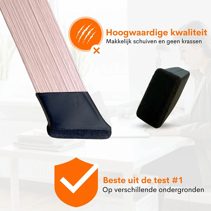 Flooq Stoelpootdoppen Frits 8 st. - 27x12 mm - afbeelding 5