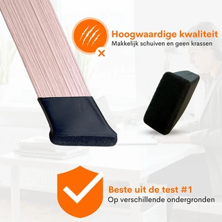 Flooq Stoelpootdoppen Frits 8 st. - 27x12 mm - afbeelding 5