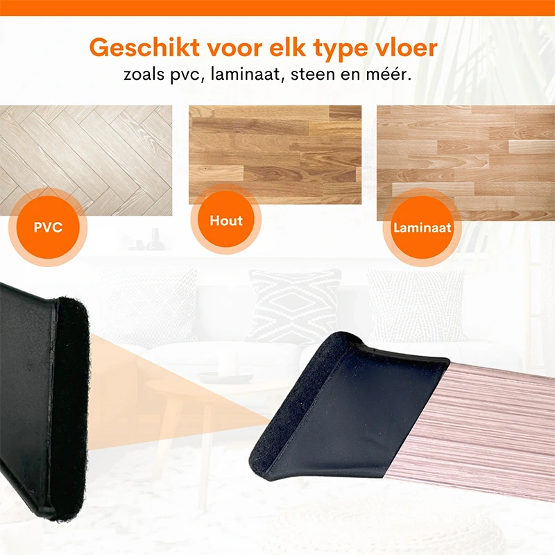 Flooq Stoelpootdoppen Frits 8 st. - 27x12 mm - afbeelding 6