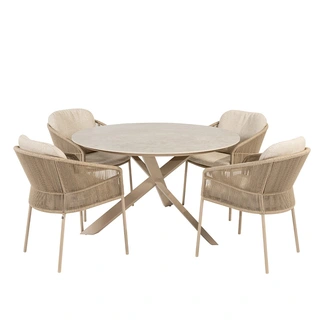 4 Seasons Outdoor Florence Dining Tuinstoel - Latte - afbeelding 5