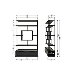 Woood Exclusive Fons Vakkenkast Metaal/hout Mat Zwart [fsc] - afbeelding 6