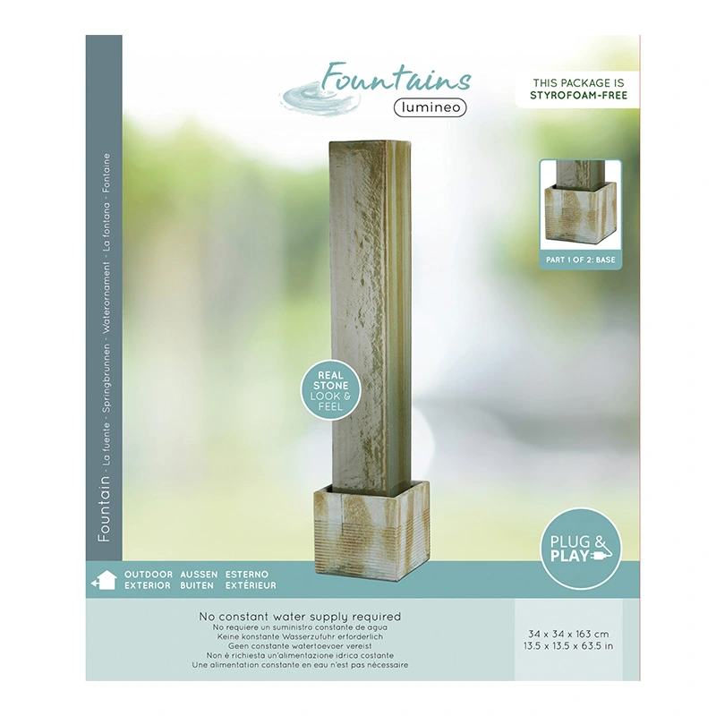 Fontein Pilaar Stone Copper - 163 cm - afbeelding 2