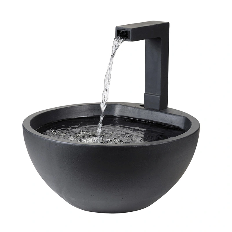 Fontein Schaal met kraan - Zwart - afbeelding 1