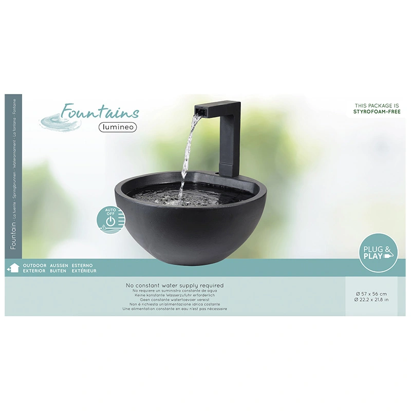 Fontein Schaal met kraan - Zwart - afbeelding 2