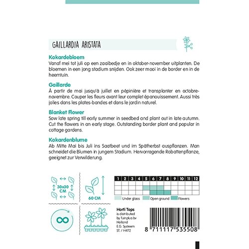 Horti Tops Gaillardia, Kokardebloem - afbeelding 2