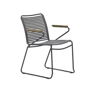 Garden Impressions Antibes Tuinstoel - Antraciet/Teak-look