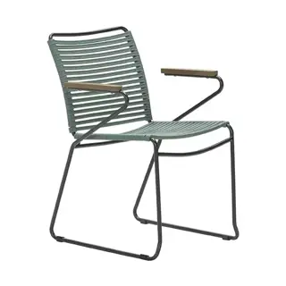 Garden Impressions Antibes Tuinstoel - Mosgroen/Teak-look