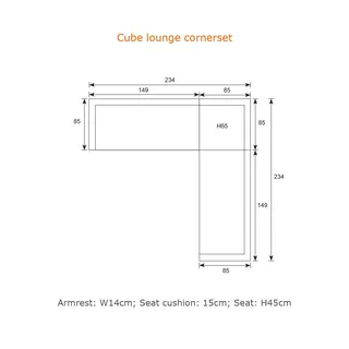 Garden Impressions Cube Loungebank Teak - Wit - afbeelding 7