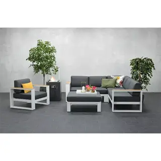 Garden Impressions Cube Loungeset - Wit Teak - afbeelding 1