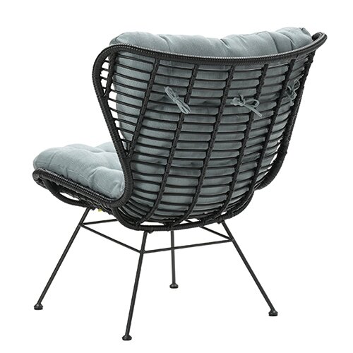 Garden Impressions Libelle Relax Fauteuil - Black Rotan/Mint Grey - afbeelding 4