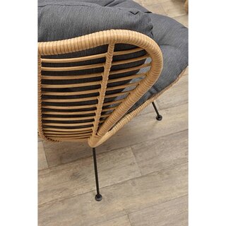 Garden Impressions Libelle Relax Fauteuil - Natural Rotan/Mystic Grey - afbeelding 5