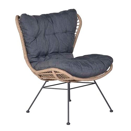 Garden Impressions Libelle Relax Fauteuil - Natural Rotan/Mystic Grey - afbeelding 1