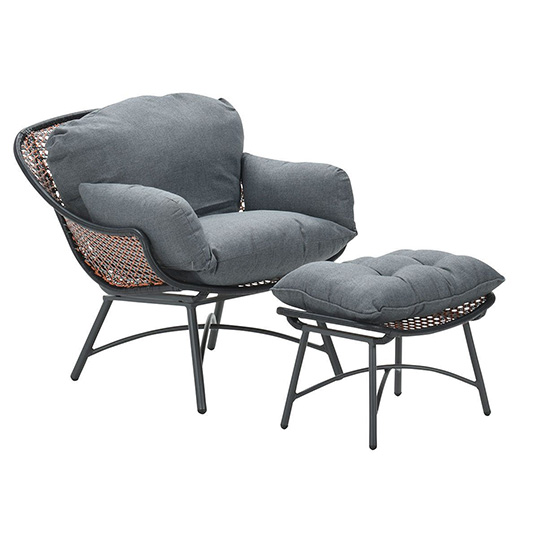 Garden Impressions Logan fauteuil met voetenbank - Copper - afbeelding 1