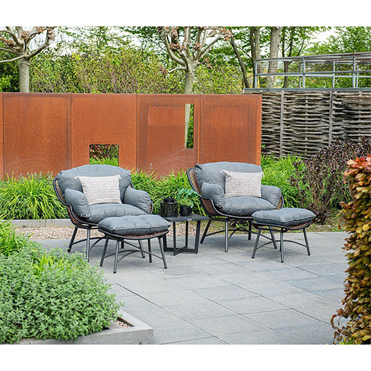 Garden Impressions Logan fauteuil met voetenbank - Copper - afbeelding 4