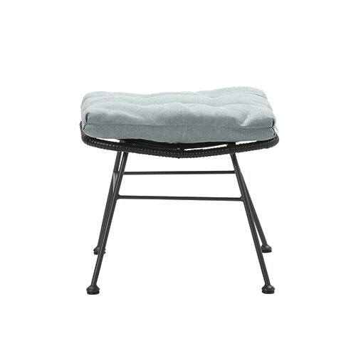 Garden Impressions Luna/Libelle Voetenbank - Black Rotan/Mint Grey - afbeelding 2