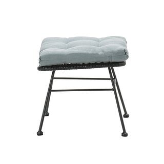 Garden Impressions Luna/Libelle Voetenbank - Black Rotan/Mint Grey - afbeelding 3