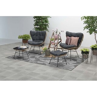 Garden Impressions Luna/Libelle Voetenbank - Natural Rotan/Mystic Grey - afbeelding 4