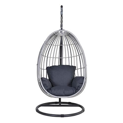 Garden Impressions Panama Hangstoel Egg - Cloudy Grey/Black - afbeelding 2