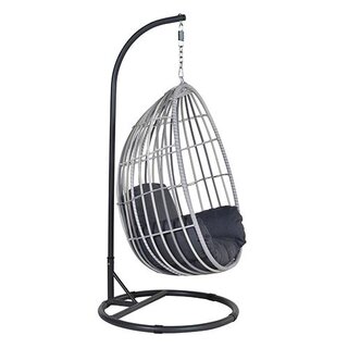 Garden Impressions Panama Hangstoel Egg - Cloudy Grey/Black - afbeelding 1