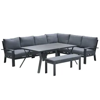 Garden Impressions Rondo Lounge Diningset - Carbon Black - afbeelding 1