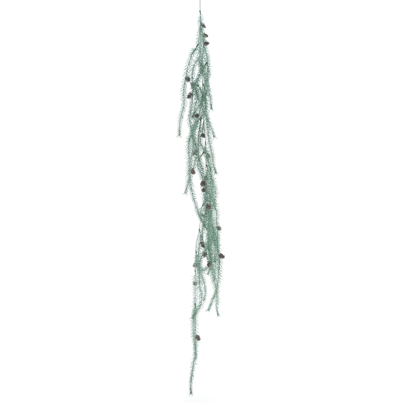 Kunstplant Garland Sanna With Cone Wit/Groen - 126 cm