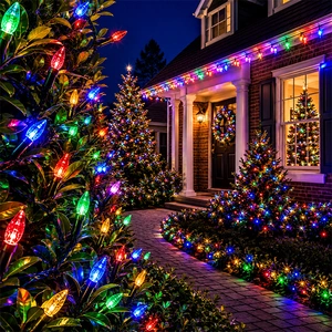 Gekleurde kerstverlichting