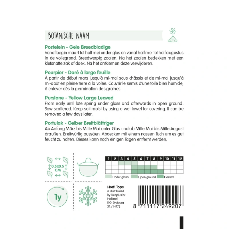 Horti Tops Postelein Breedbladige Gele - afbeelding 2