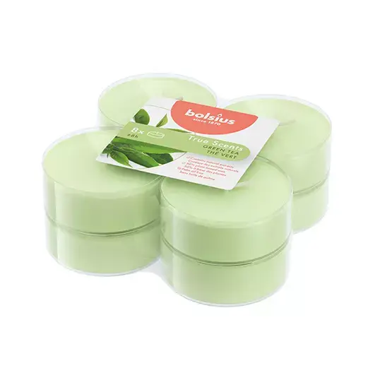 Bolsius Geurtheelicht Maxi True Scents 8 st. - Green Tea