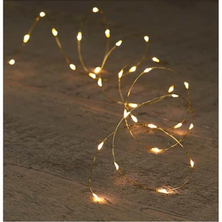 Kerstverlichting Gouddraad 20 LED 1m - Warm Wit