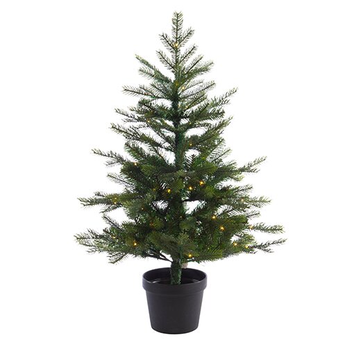 Everlands Grandis LED Kunstkerstboom in pot - 120 cm