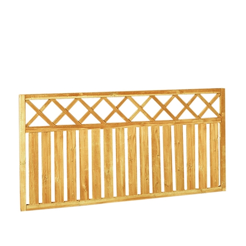 Rechthek met trellis 180x90 cm, groen geïmpregneerd De Boet