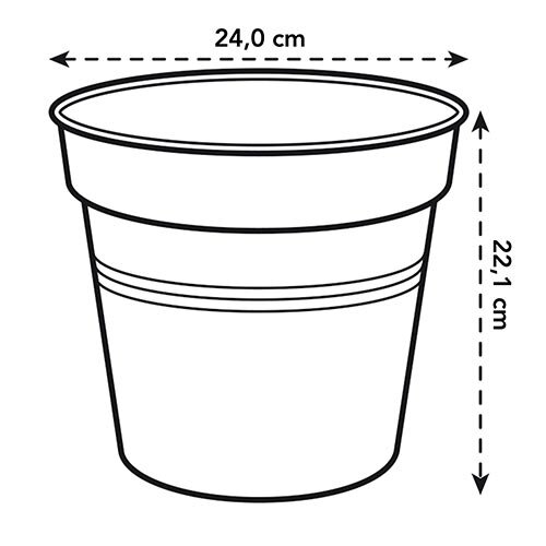 Elho Green Basics Kweekpot Ø24 - Zwart - afbeelding 4