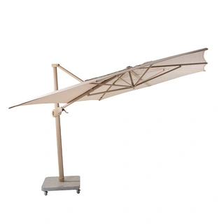 4 Seasons Outdoor Hacienda Zweefparasol 300x400 - Sand/Latte Frame