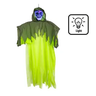 Hangdecoratie Groen skelet - 120 cm