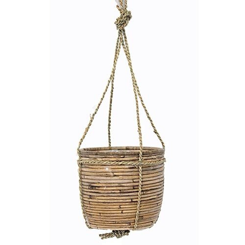 Hangpot Streep Grey - 18x16 cm koopt u De Boet