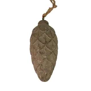 Kersthanger Corn Petals Hout - Vintage Silver