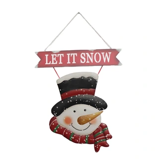 Wanddeco Sneeuwpop - 45x76 cm