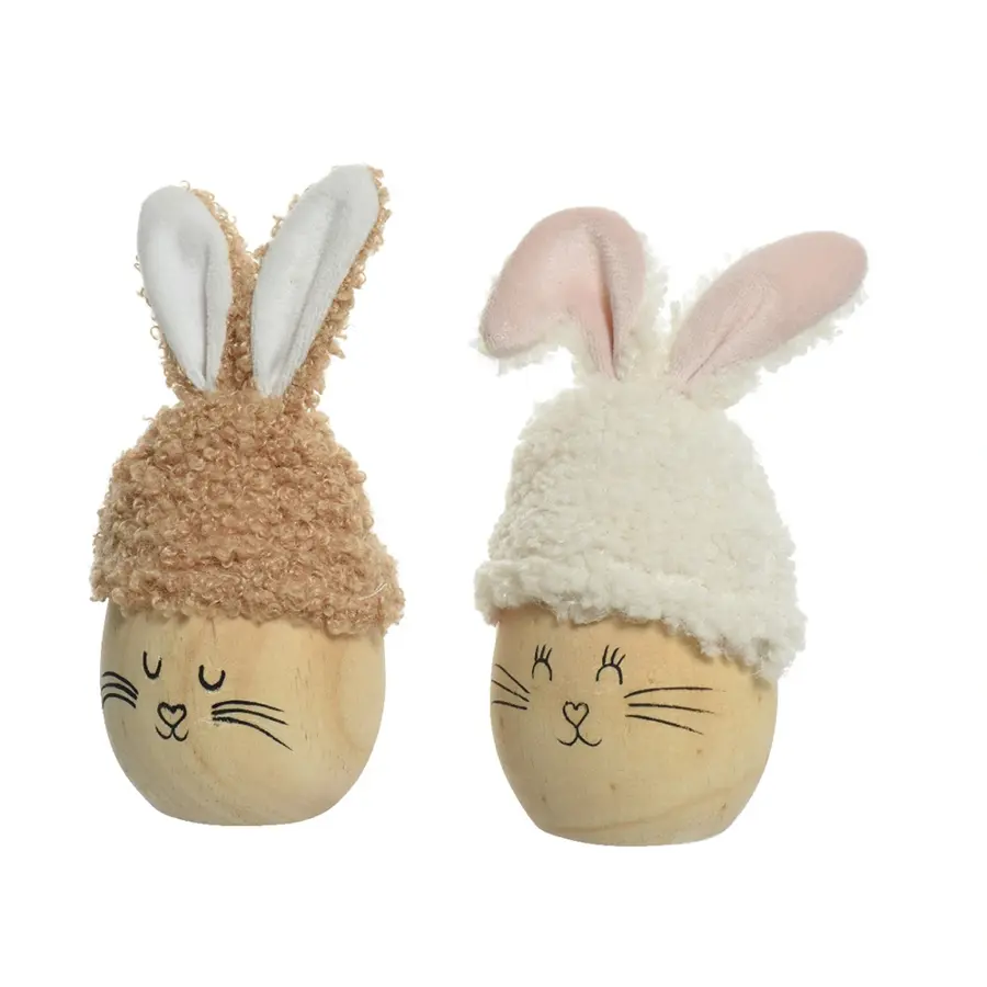 Ei met Muts 13 cm - Assorti