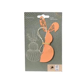 Hanger Papier Konijn 12 cm - Oranje - afbeelding 2
