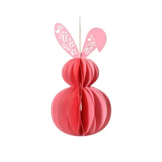 Hanger Papier Konijn 20 cm - Roze | Tuincentrum De Boet