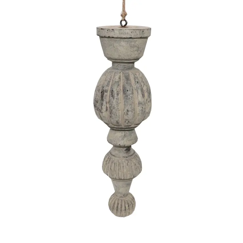 Kersthanger Ribbed Decor Hout - Mud