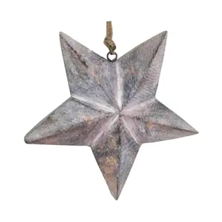 Kersthanger Star Hout M - Vintage Gold