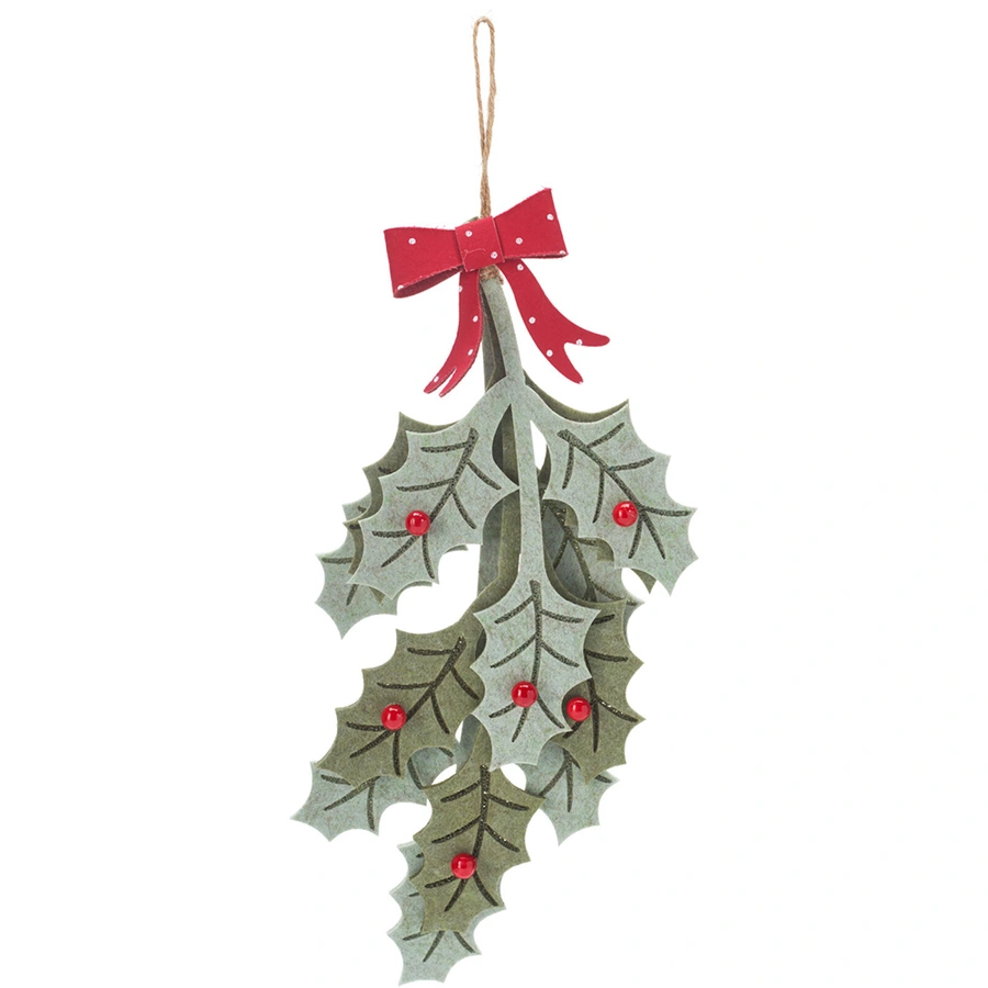 Kersthanger Kerstbladjes 31 cm - Groen
