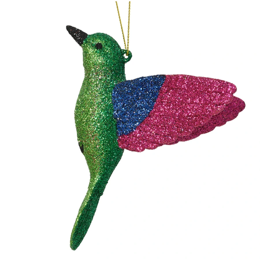 Kersthanger Vogel Glitter Multi - 11,7 cm