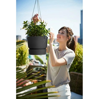 Elho Greenville Hangschaal Ø24 cm - Living Black - afbeelding 4